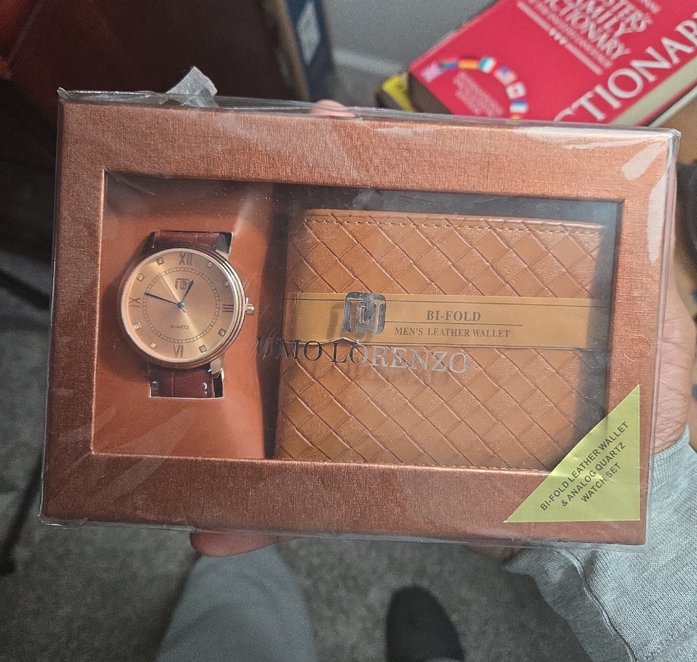 Lorenzo Tan Watch and Wallet Gift Set